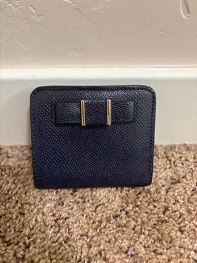 Coach Navy Blue Darcy Bow Small Wallet Bifold